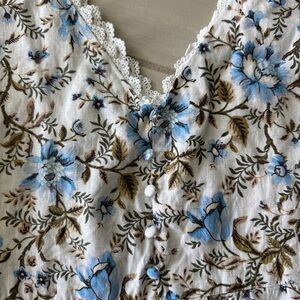 Floral Lace Trim Dress